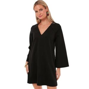 TUCKERNUCK | POMANDER PLACE NWOT Black Audrey Mini Dress | Long Bell Sleeves | L